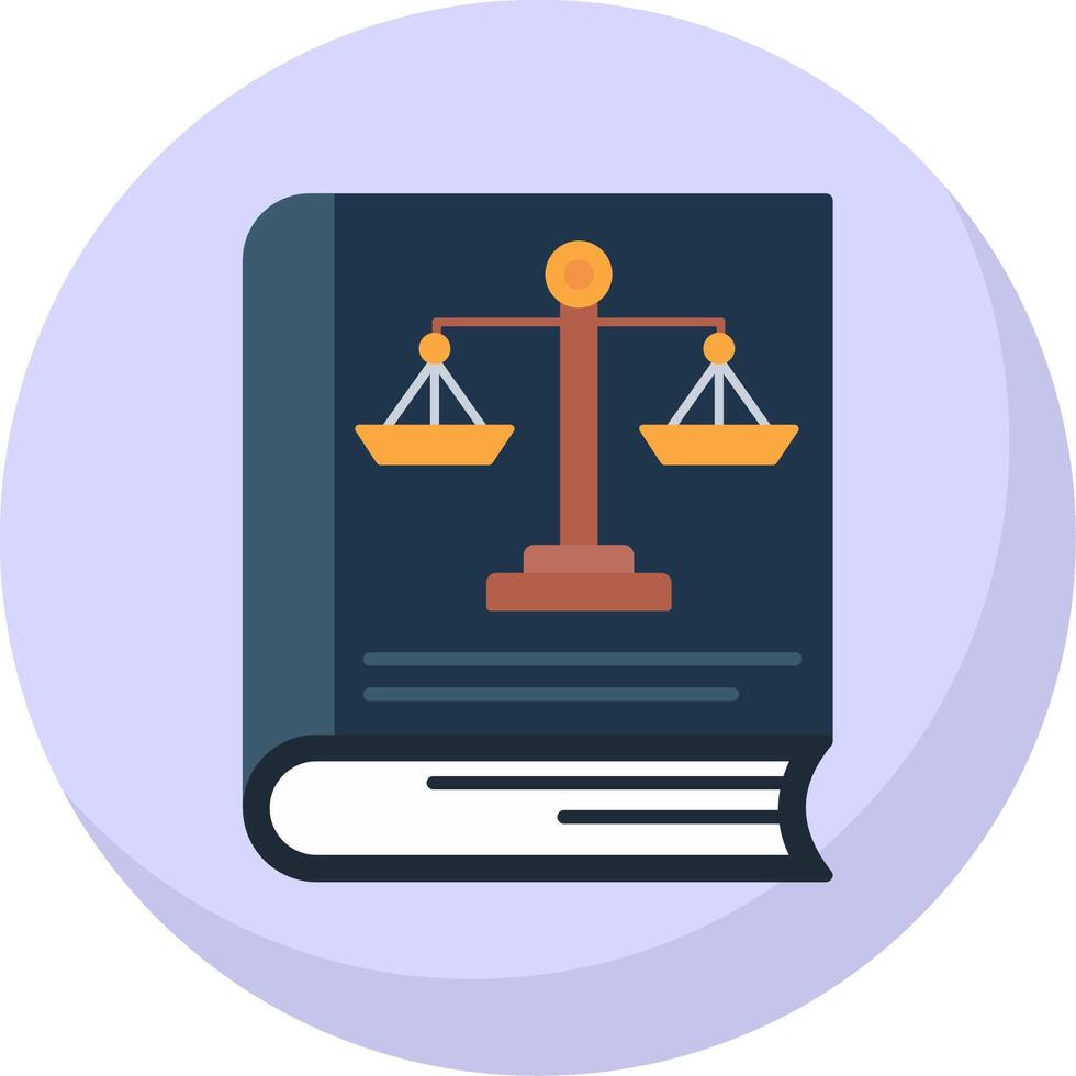 Law Book Flat Bubble Icon vector