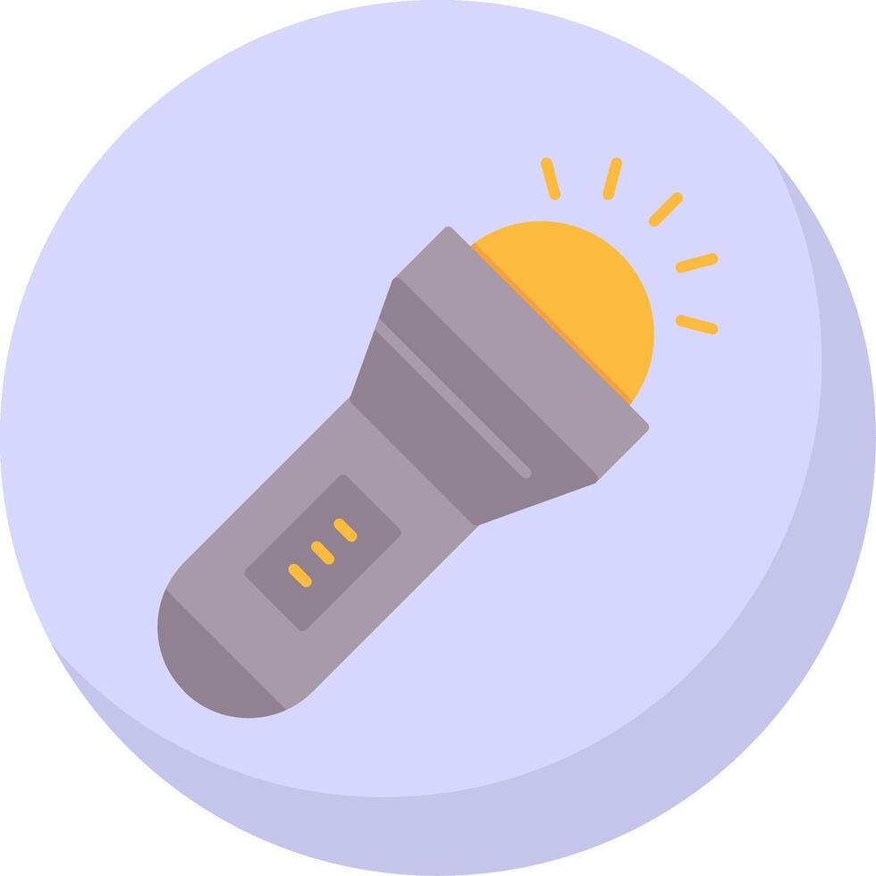 Torch Flat Bubble Icon vector