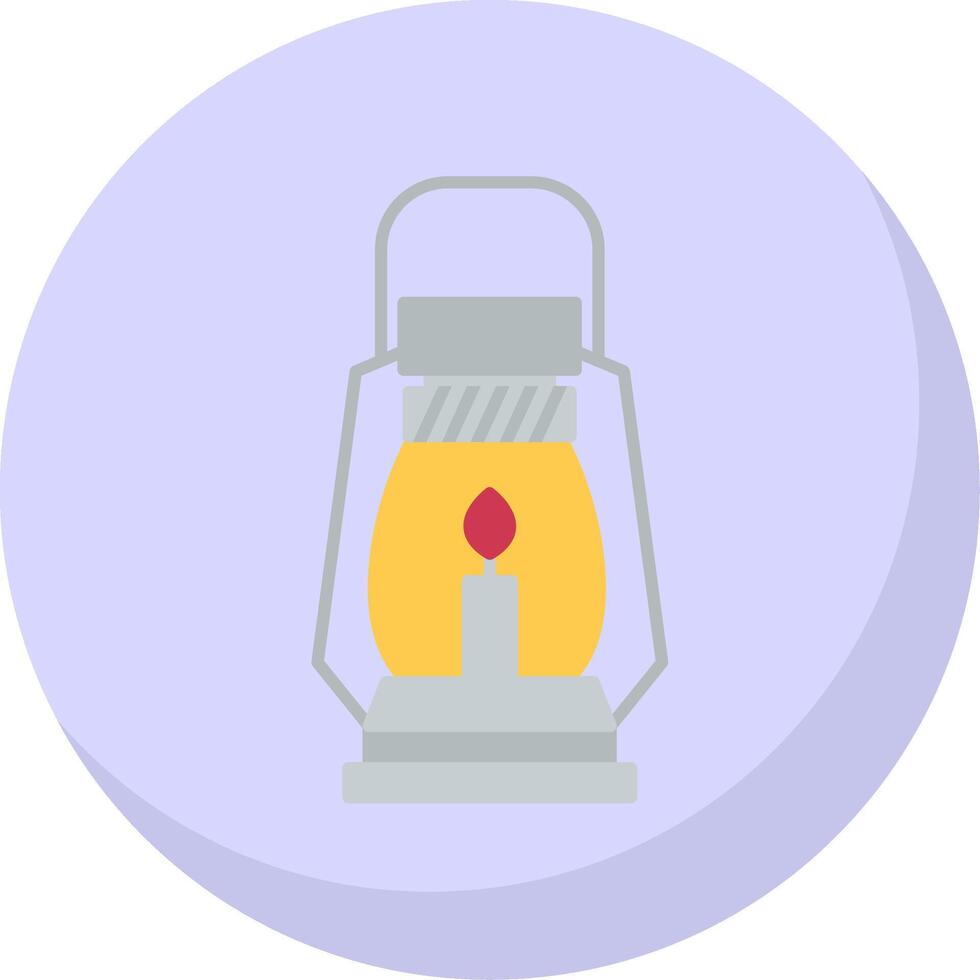 Gas Lamp Flat Bubble Icon vector