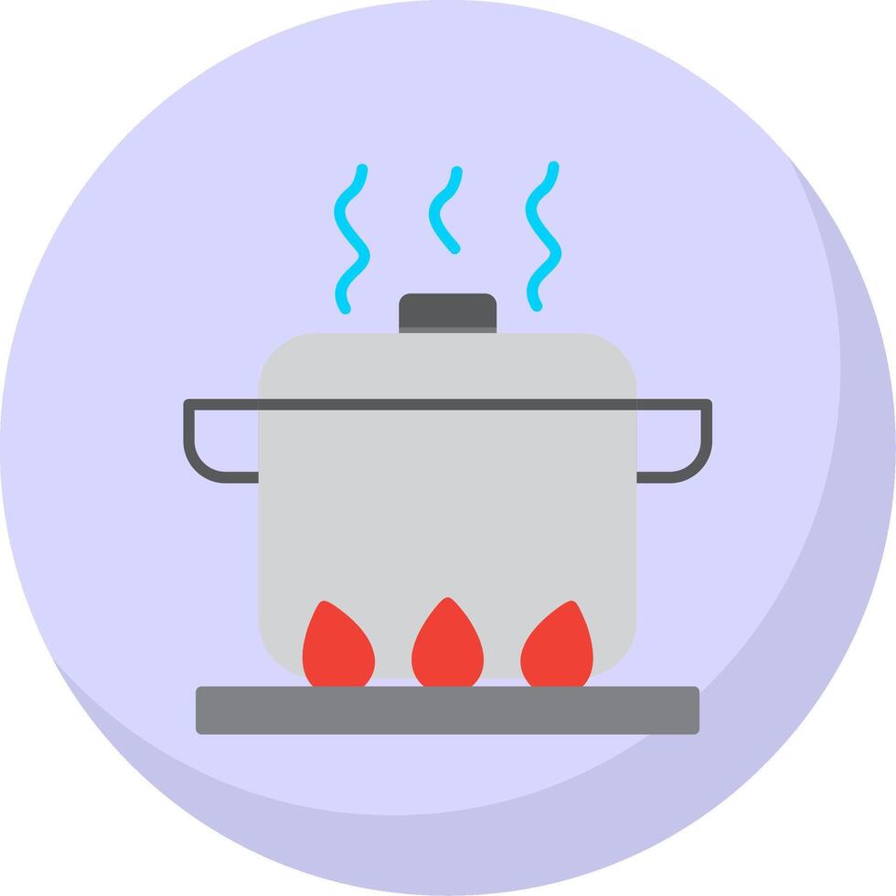 Boiling Flat Bubble Icon vector