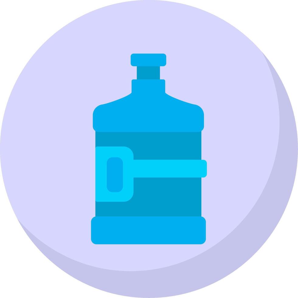 Water Flask Flat Bubble Icon vector