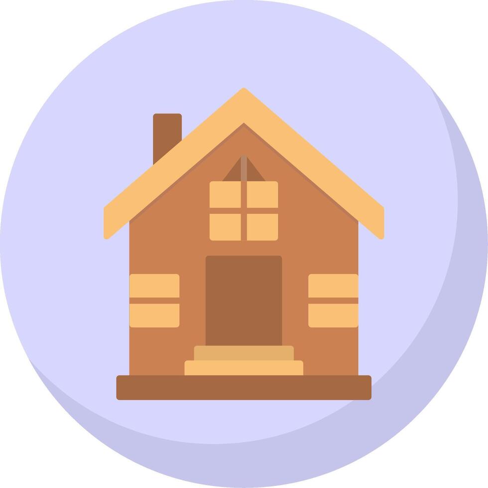 Hut Flat Bubble Icon vector