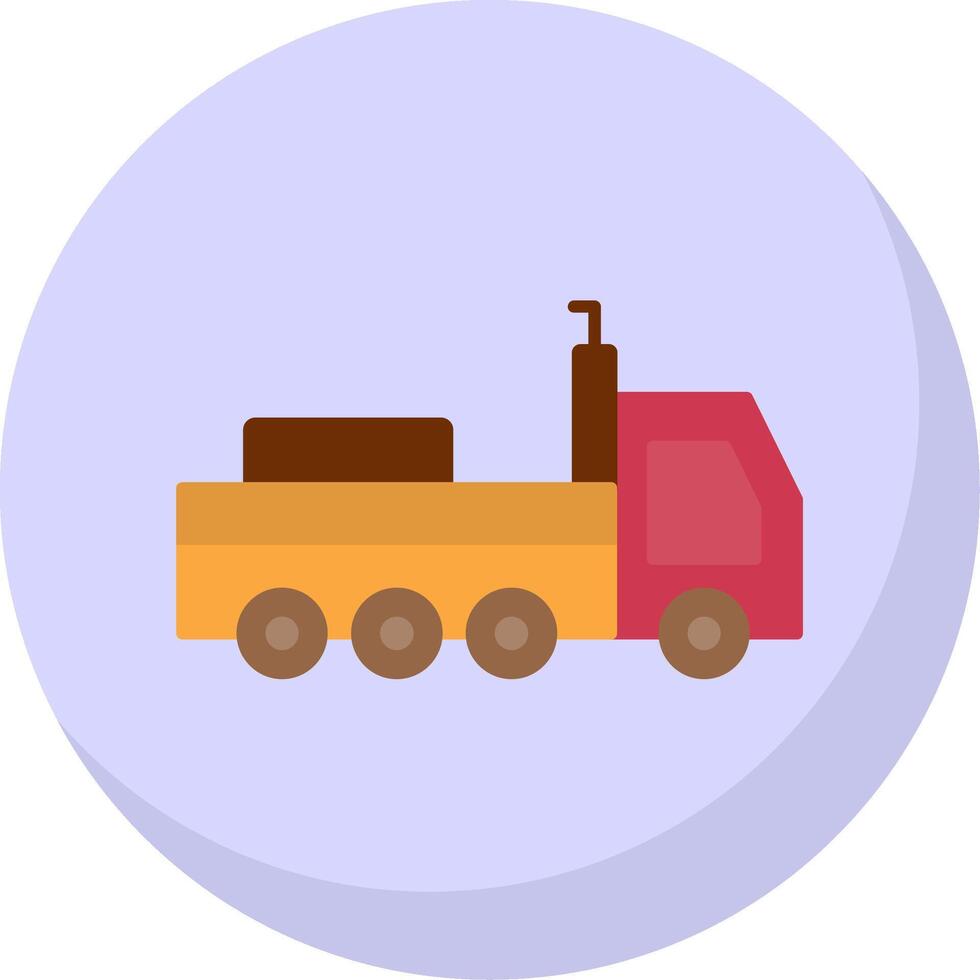 Trailer Flat Bubble Icon vector