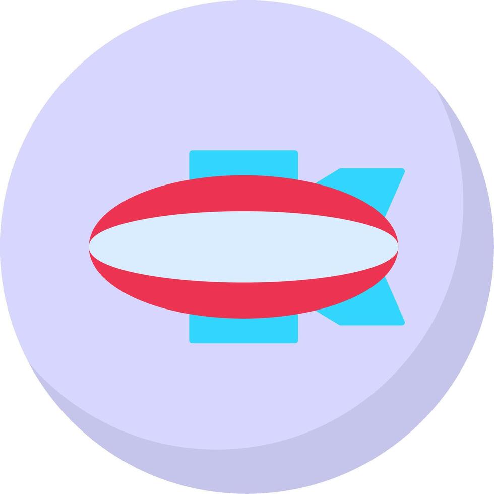 Blimp Flat Bubble Icon vector