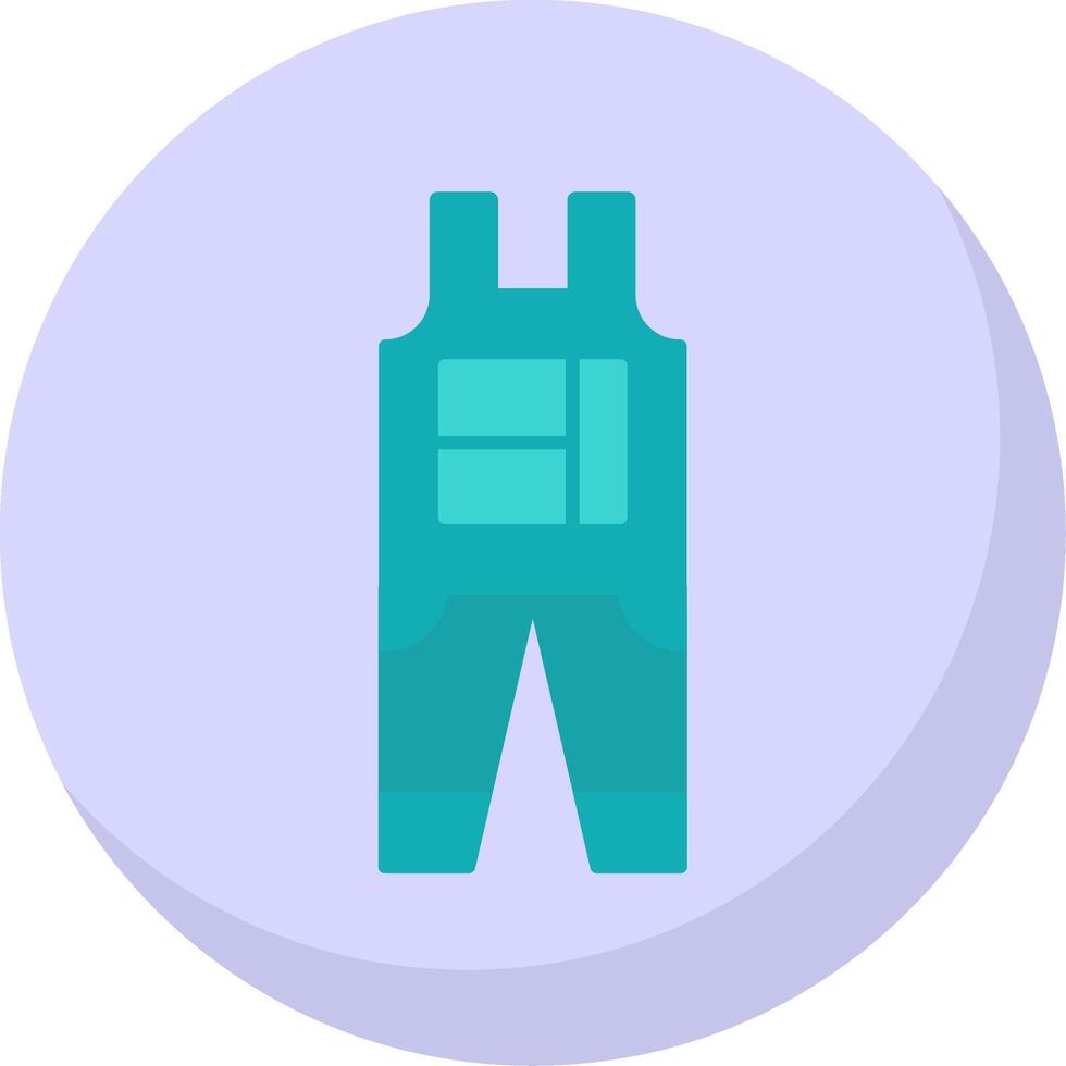 Overalls Flat Bubble Icon vector