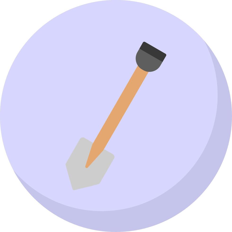 Shovel Flat Bubble Icon vector