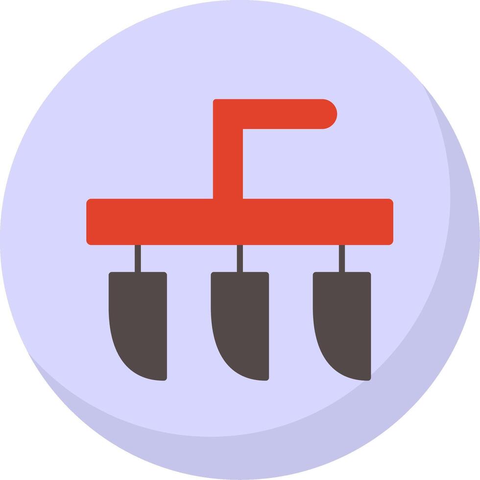Plough Flat Bubble Icon vector