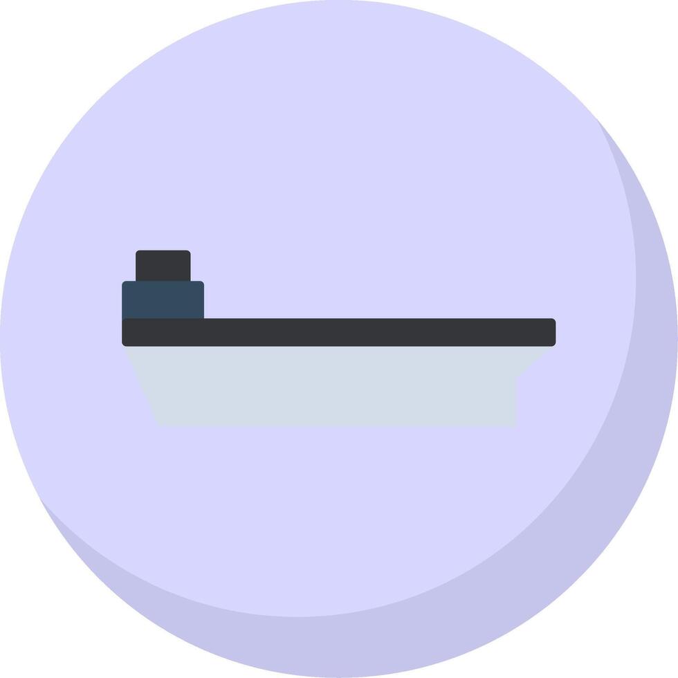 Aircraft Carrier Flat Bubble Icon vector