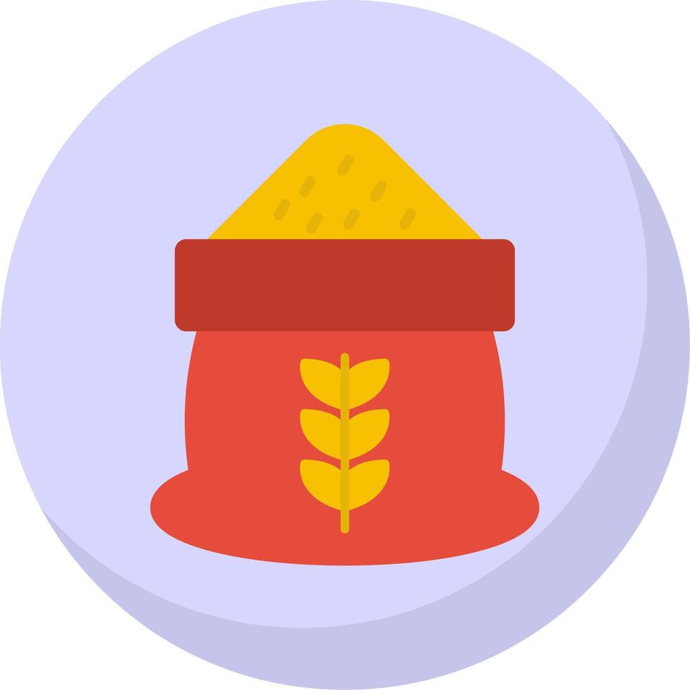 Grain Flat Bubble Icon vector