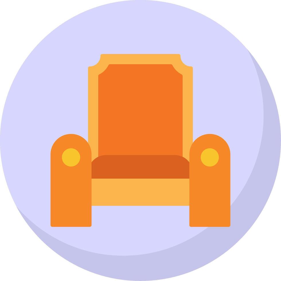 Throne Flat Bubble Icon vector