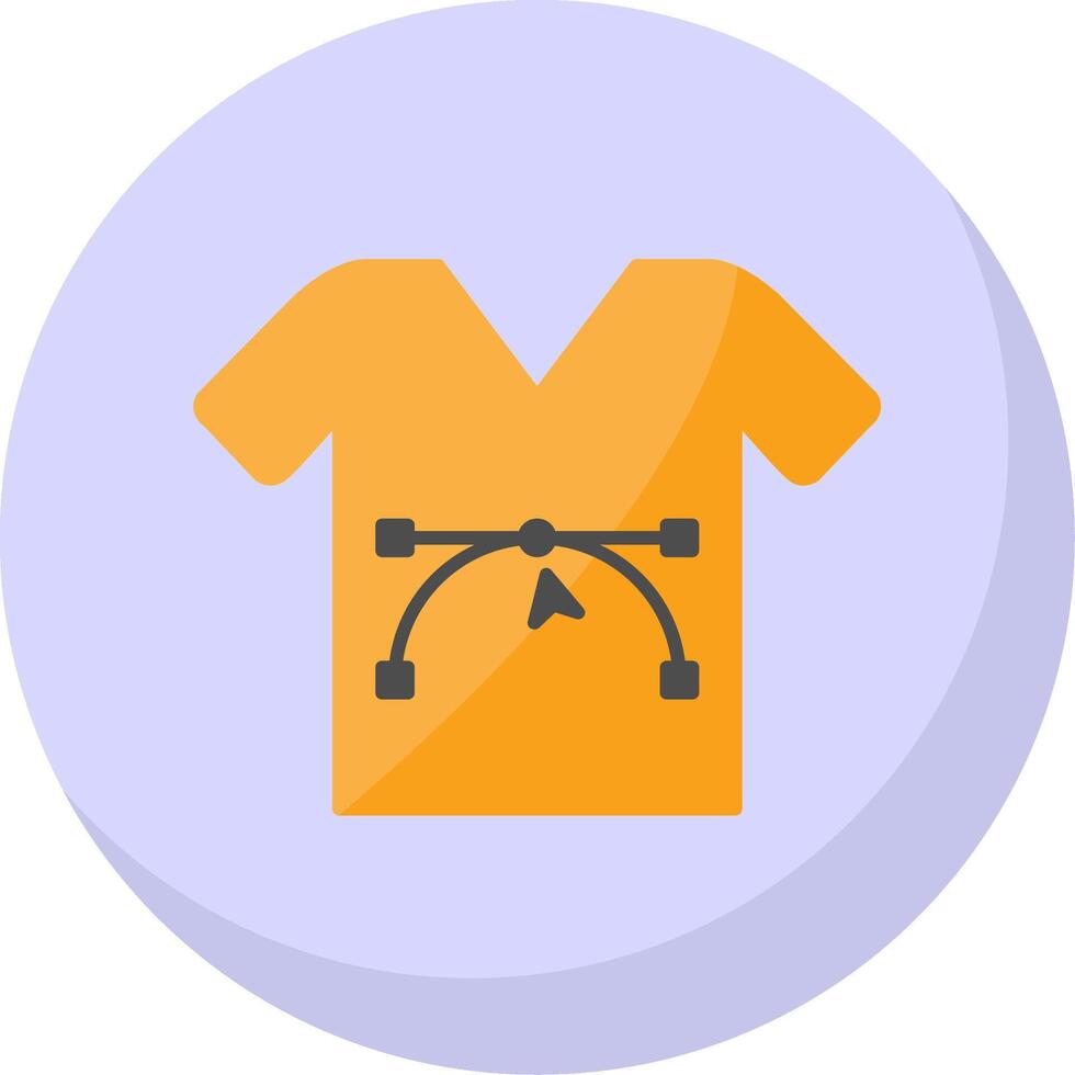 Shirt Design Flat Bubble Icon vector