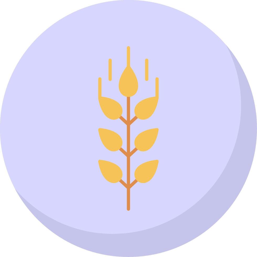 Wheat Flat Bubble Icon vector