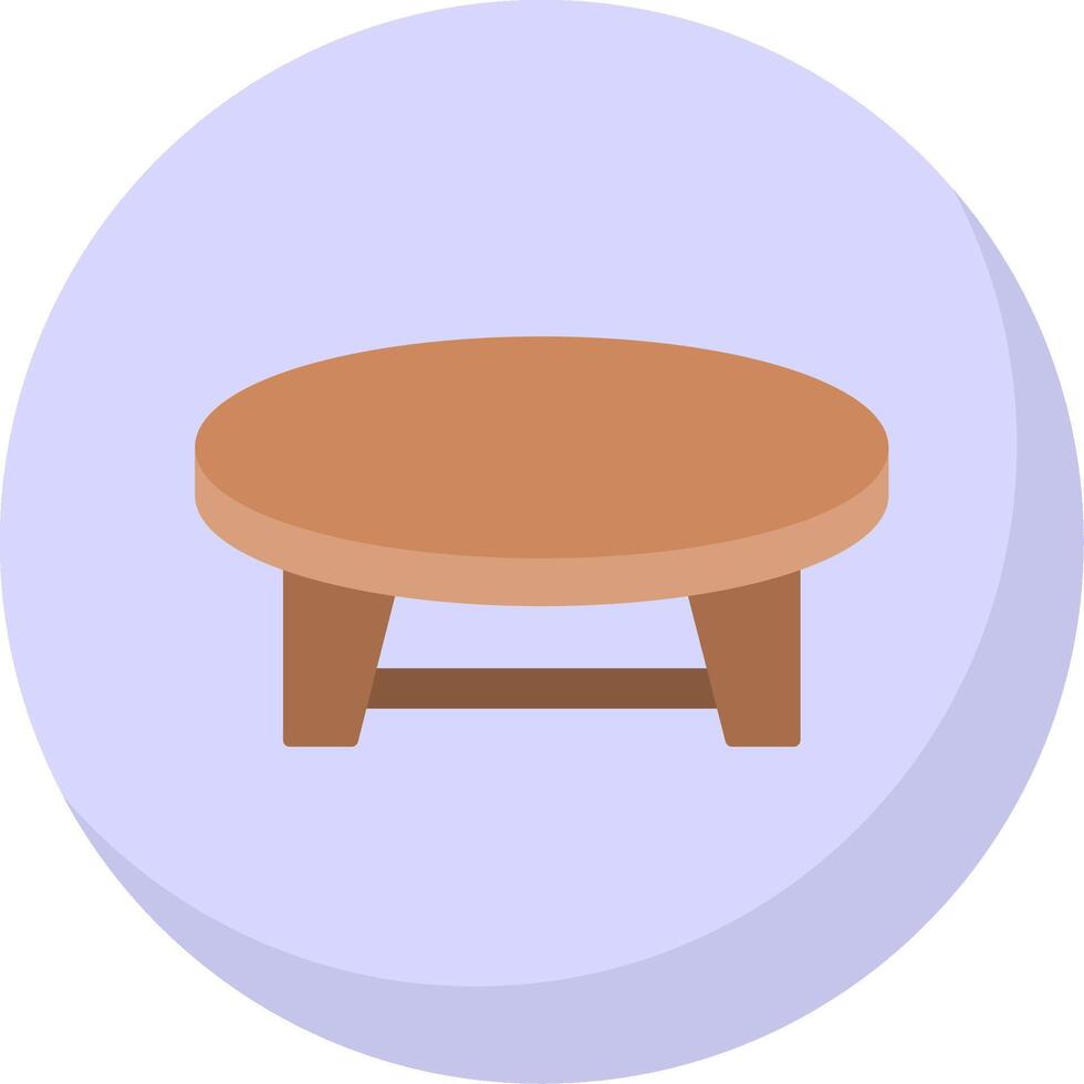 café mesa plano burbuja icono vector