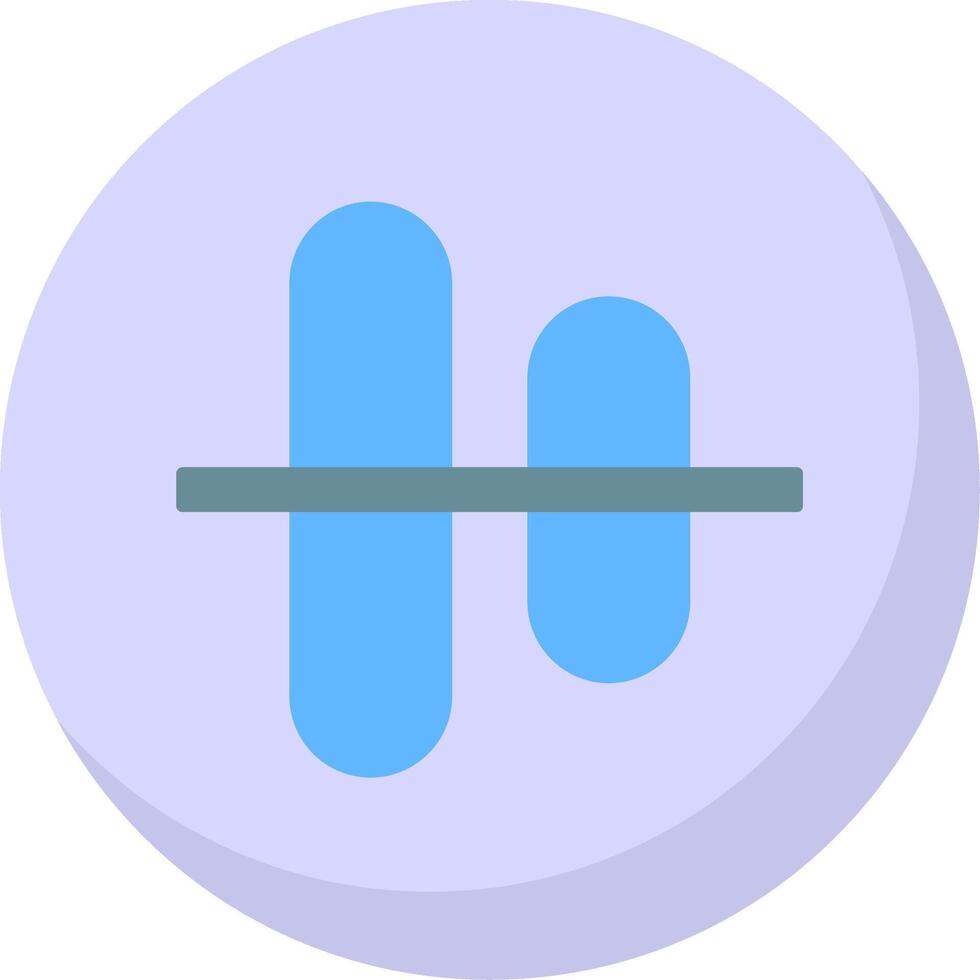 Vertical Align Centre Flat Bubble Icon vector