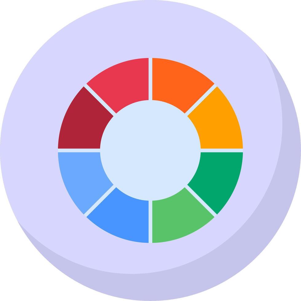 Color Wheel Flat Bubble Icon vector