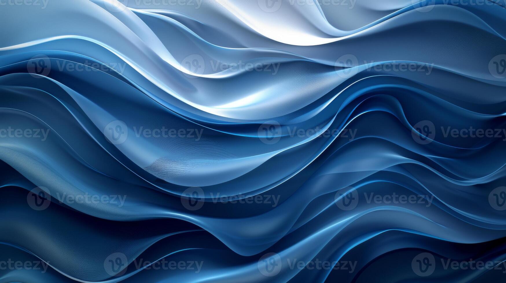 AI generated abstract blue background with smooth lines in it, 3d render photo