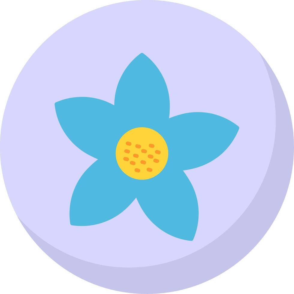 Cherry Blossom Flat Bubble Icon vector