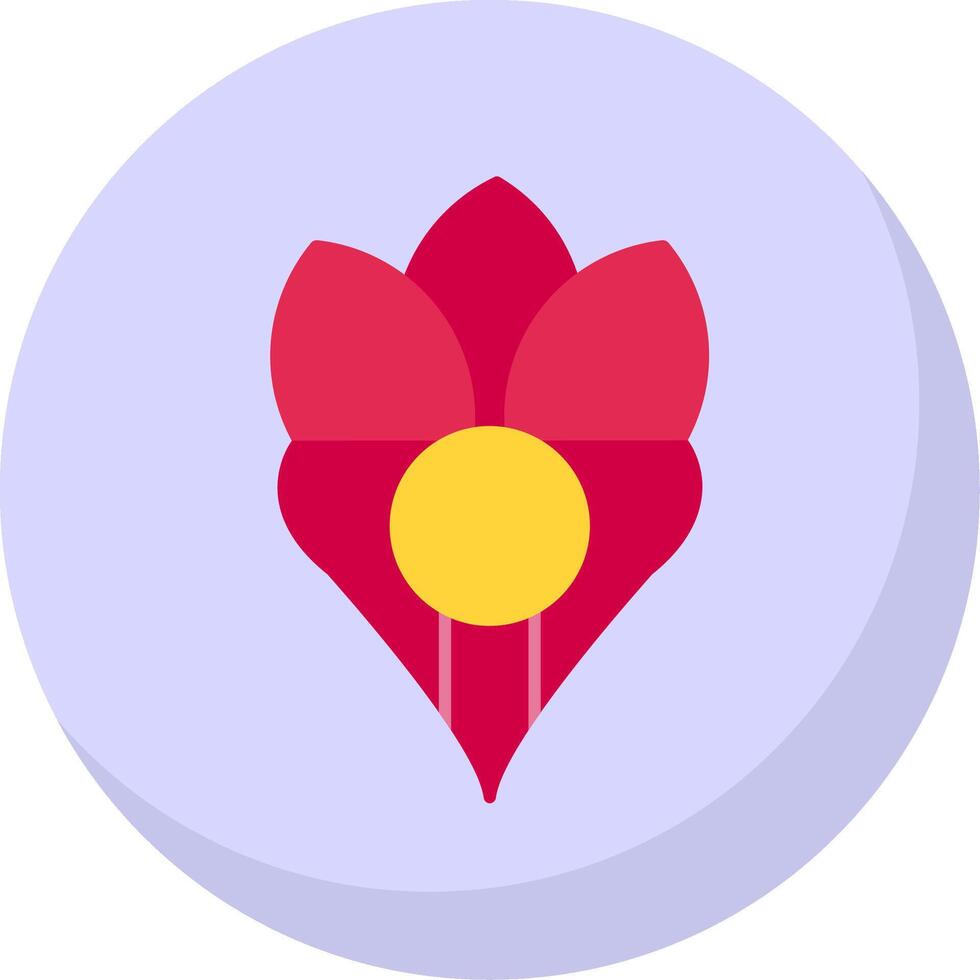 Crocus Flat Bubble Icon vector