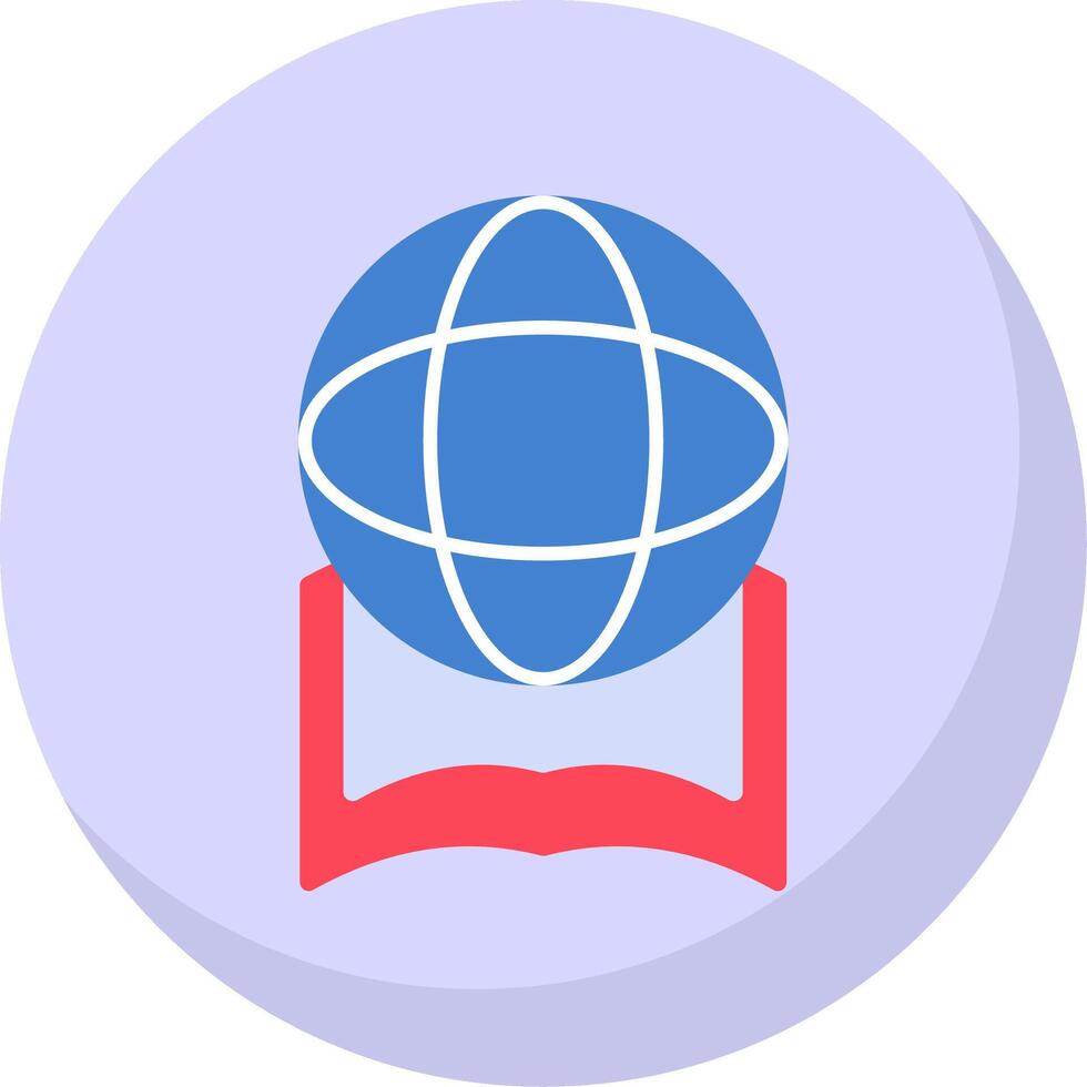 Global Education Flat Bubble Icon vector