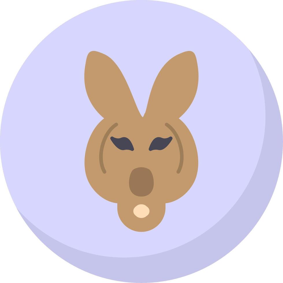 Kangaroo Flat Bubble Icon vector