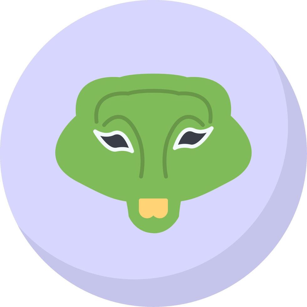 Crocodile Flat Bubble Icon vector