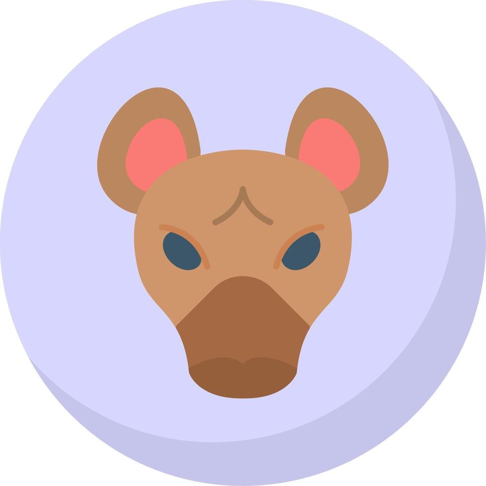 Hyena Flat Bubble Icon vector