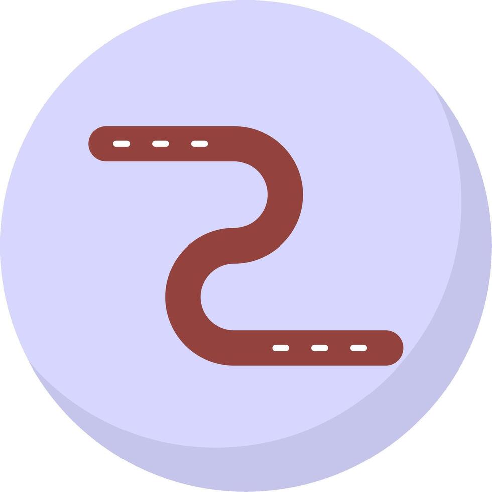 Earthworm Flat Bubble Icon vector