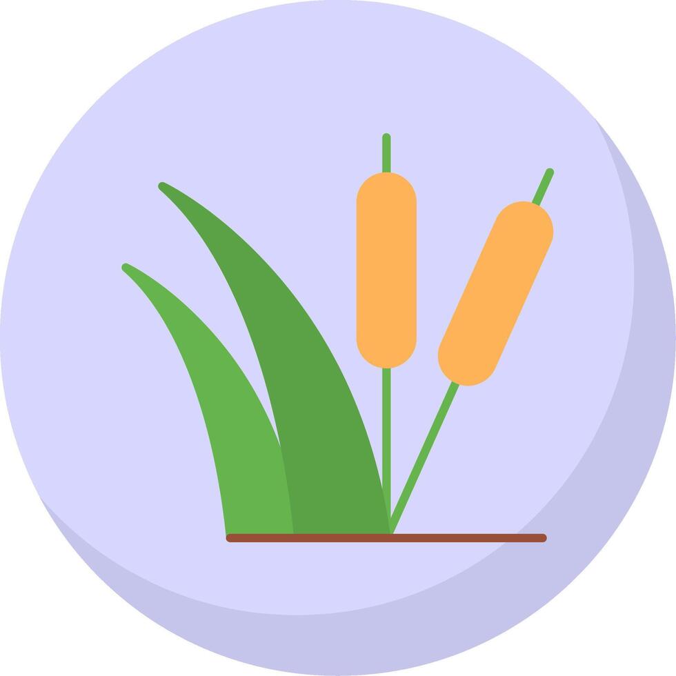 Sedge Flat Bubble Icon vector