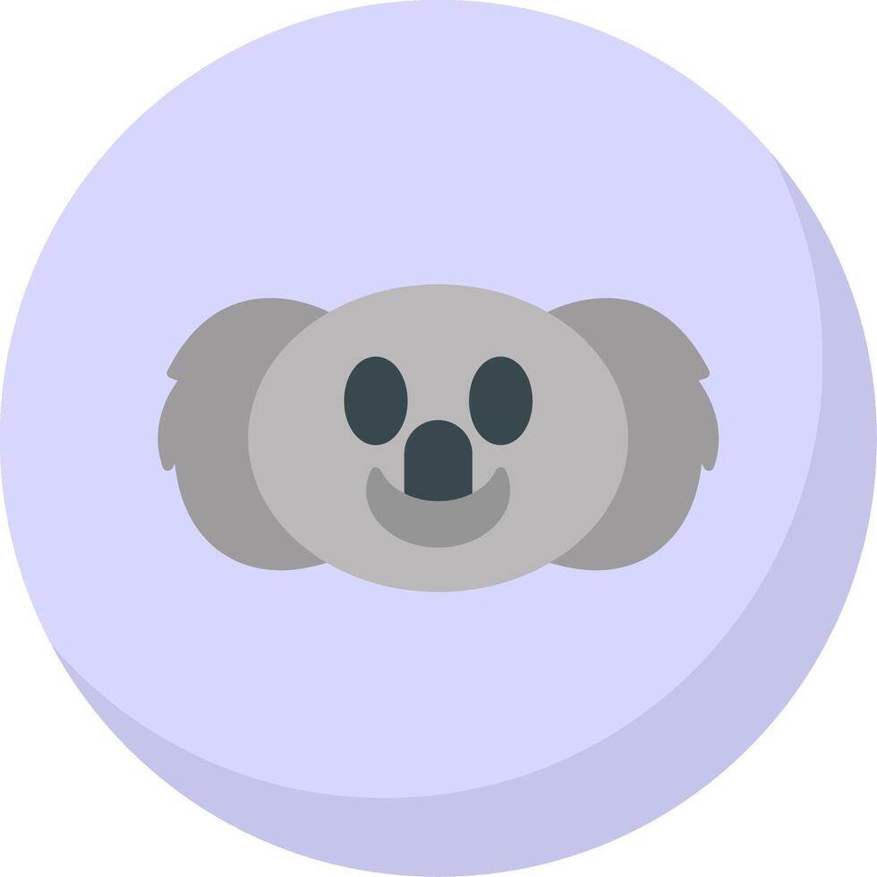 Koala Flat Bubble Icon vector