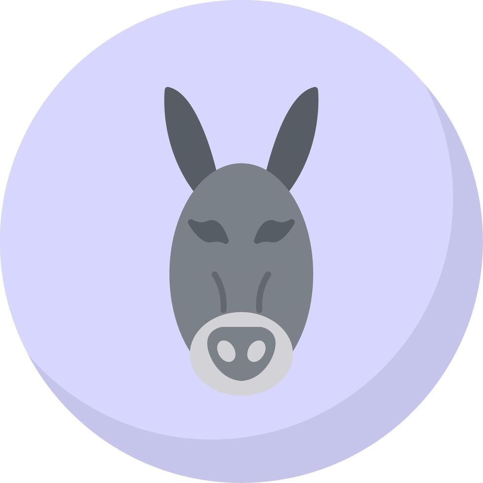 Donkey Flat Bubble Icon vector