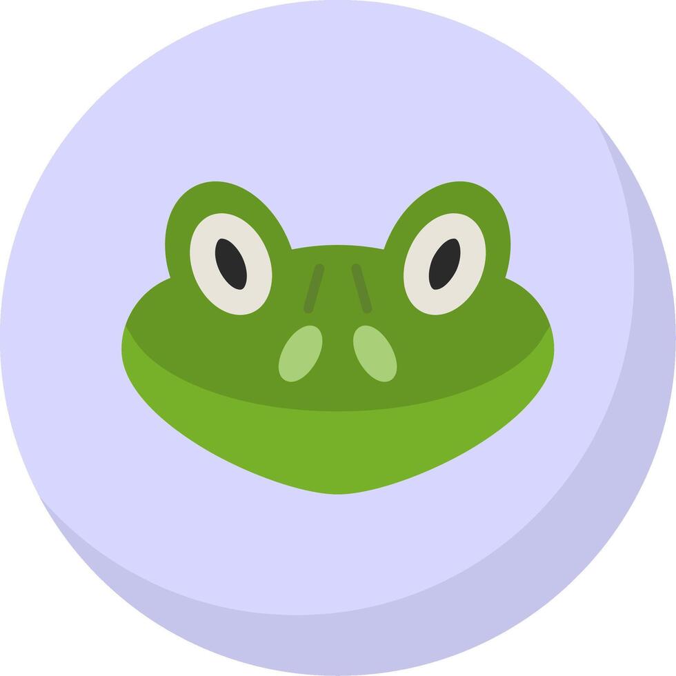 Frog Flat Bubble Icon vector