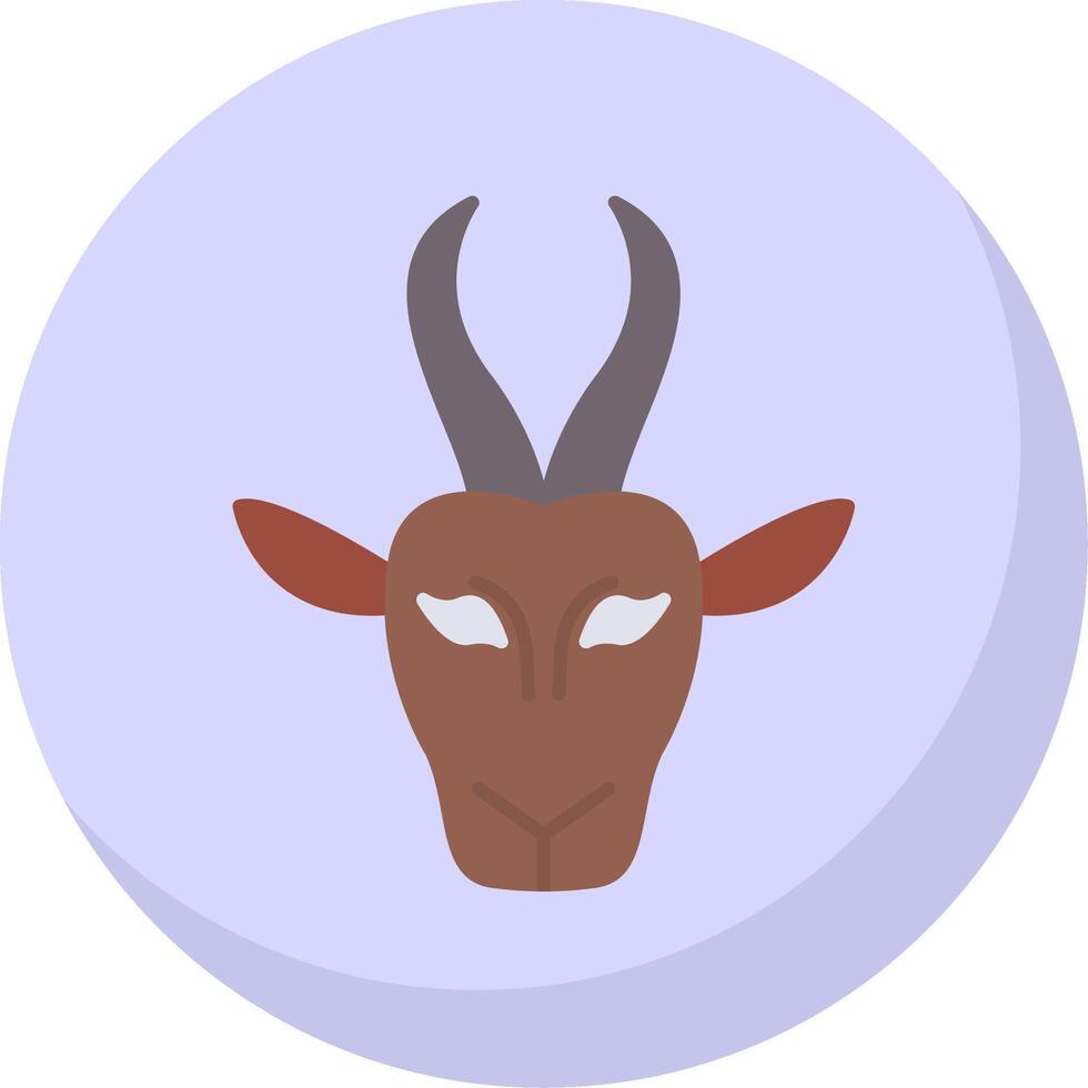 Gazelle Flat Bubble Icon vector