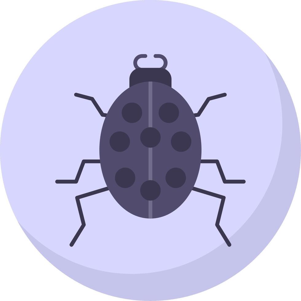 Beetle Flat Bubble Icon vector