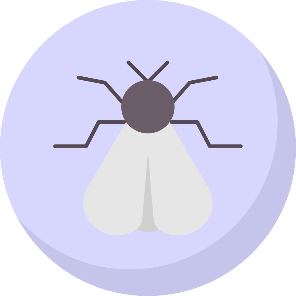 Moth Flat Bubble Icon vector