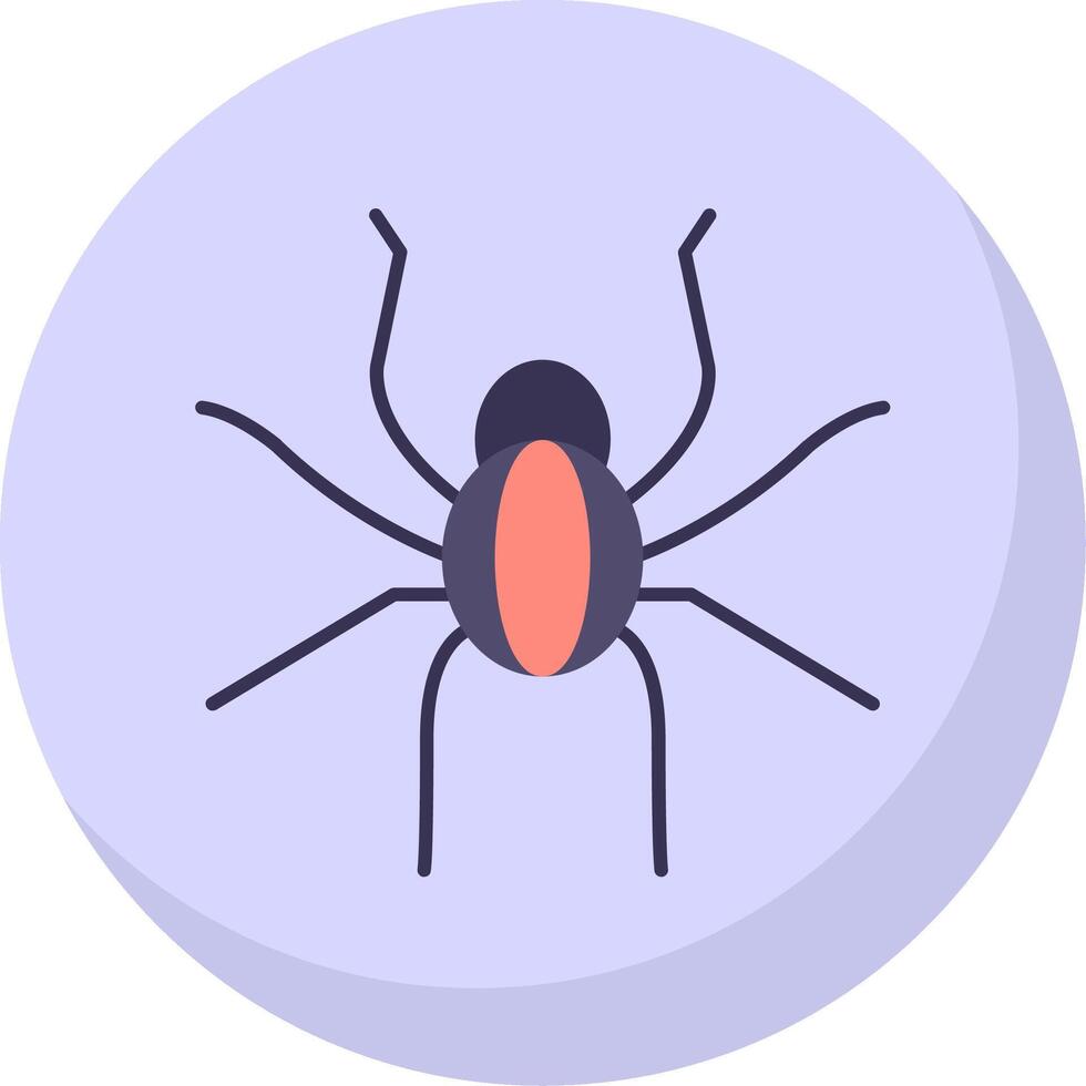 Spider Flat Bubble Icon vector