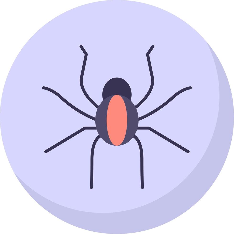 araña plano burbuja icono vector