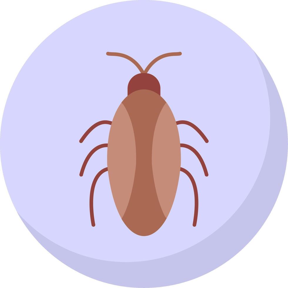 cucaracha plano burbuja icono vector