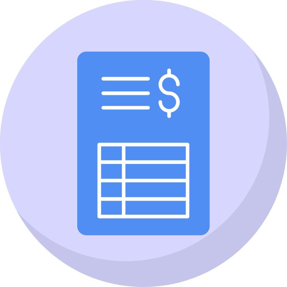 Bill Flat Bubble Icon vector