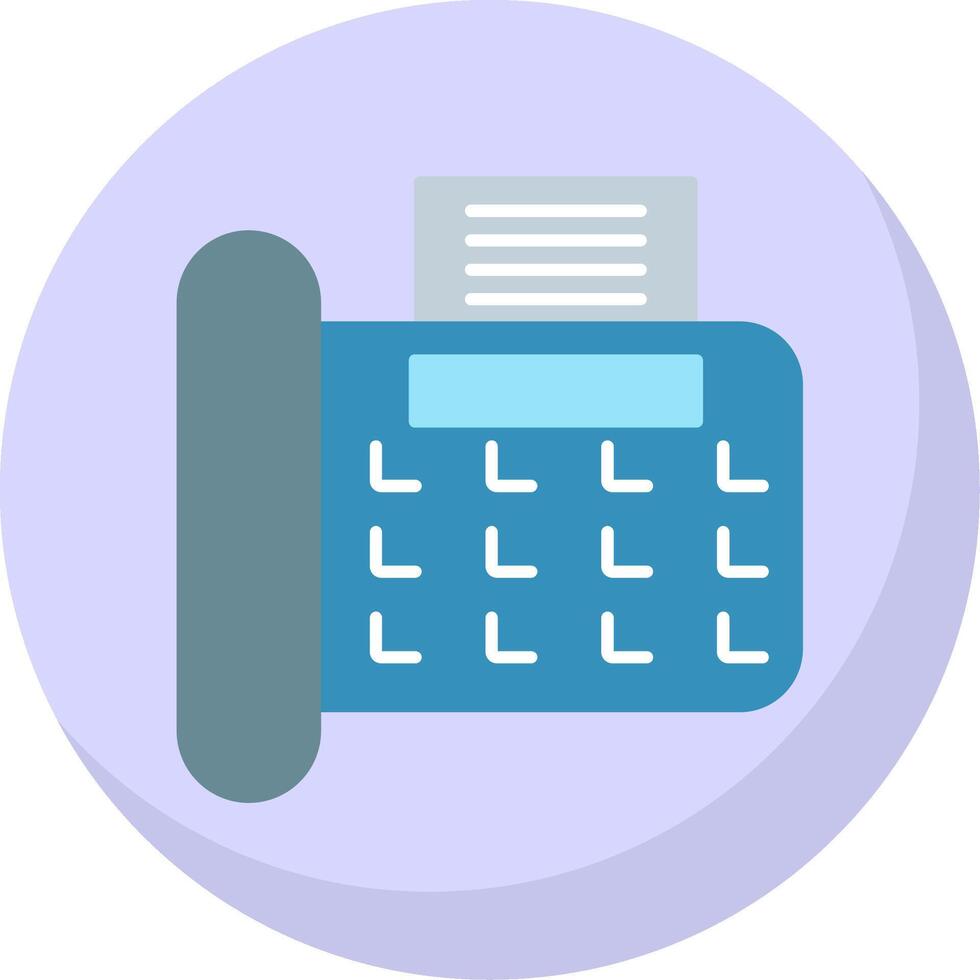Fax Flat Bubble Icon vector