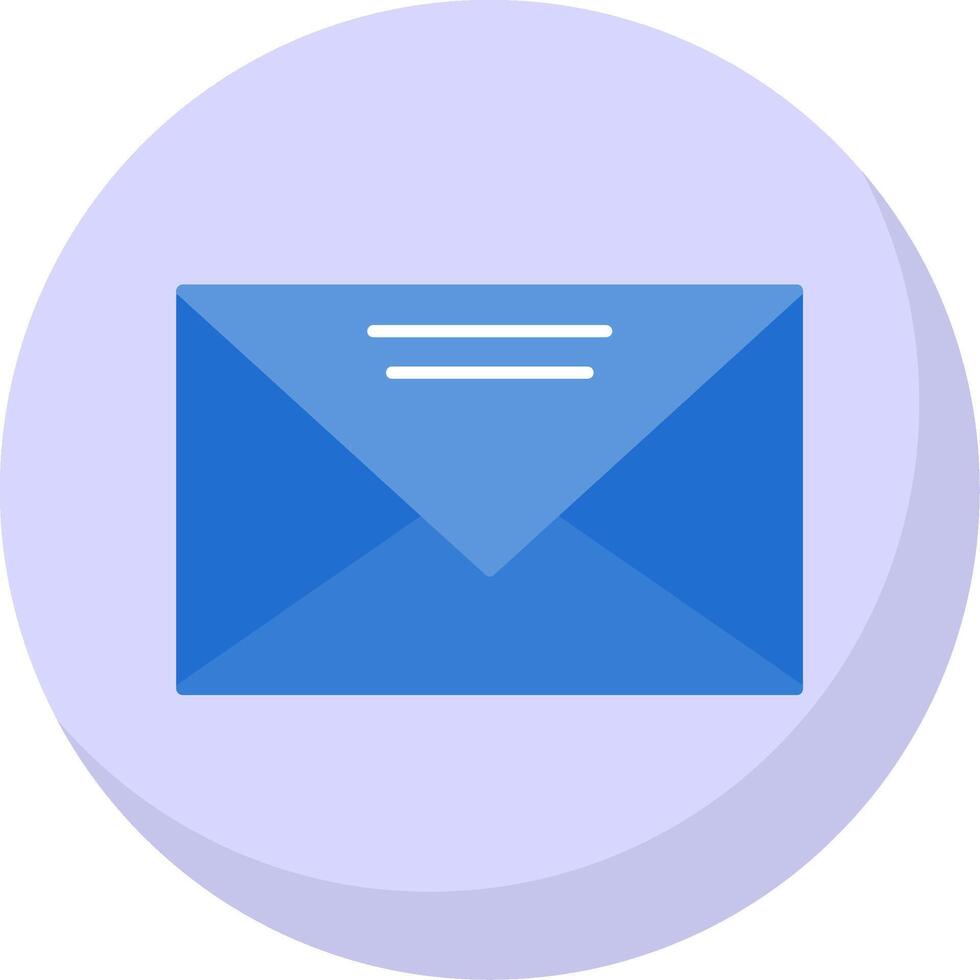 correo plano burbuja icono vector