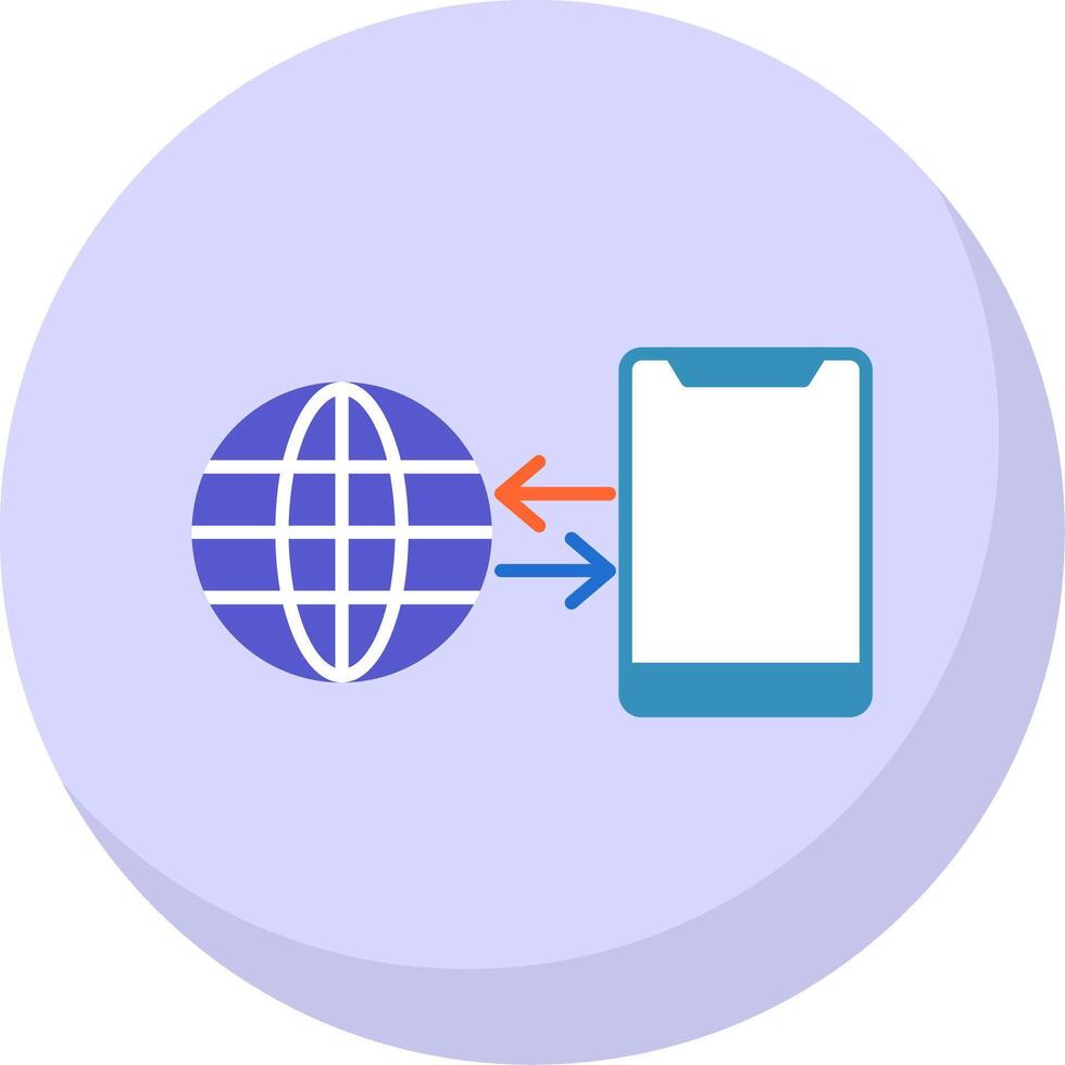 Connection Flat Bubble Icon vector