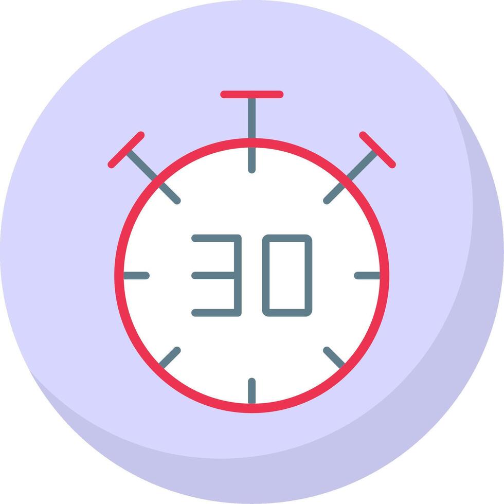 medio hora plano burbuja icono vector