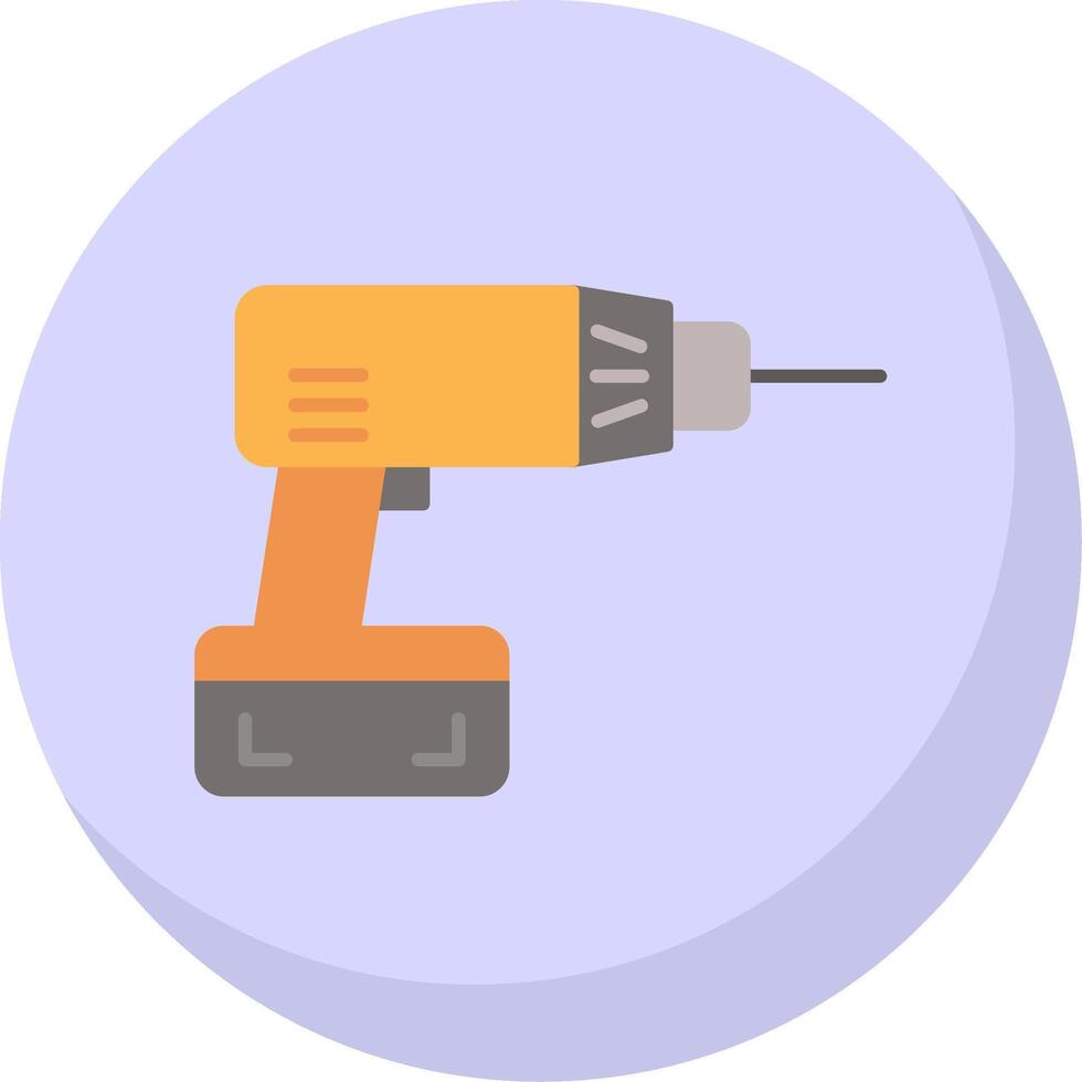 Drill Flat Bubble Icon vector