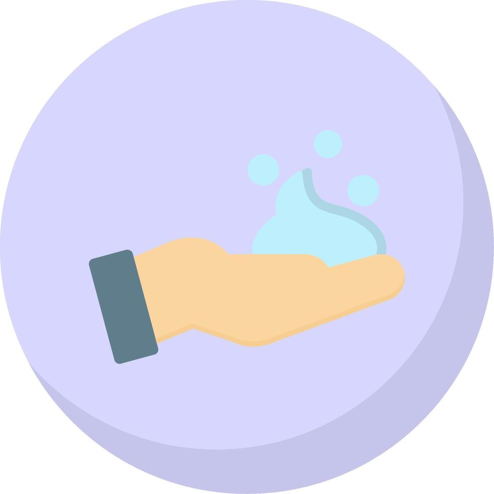 Foam Hand Flat Bubble Icon vector