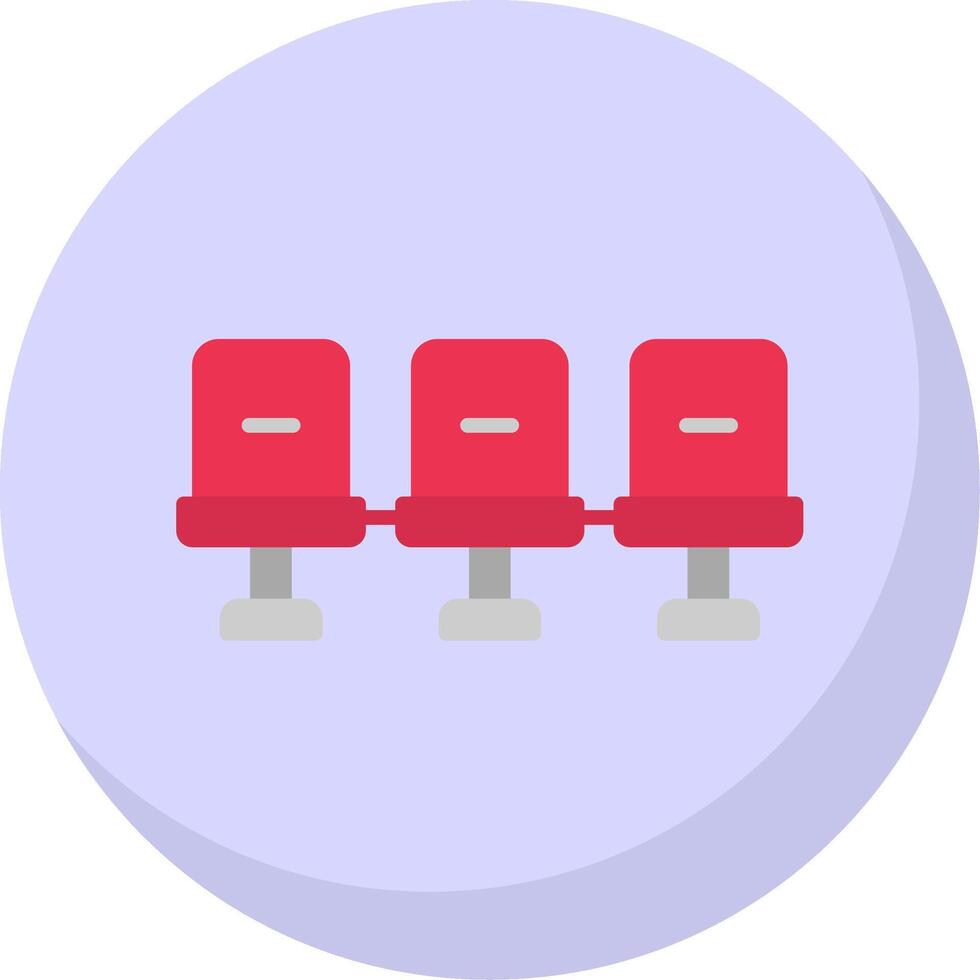 Stadium Seating Flat Bubble Icon vector