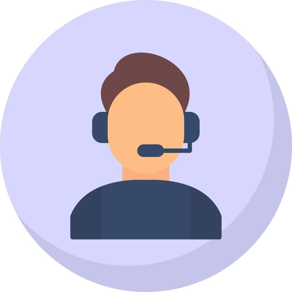 Commentator Flat Bubble Icon vector