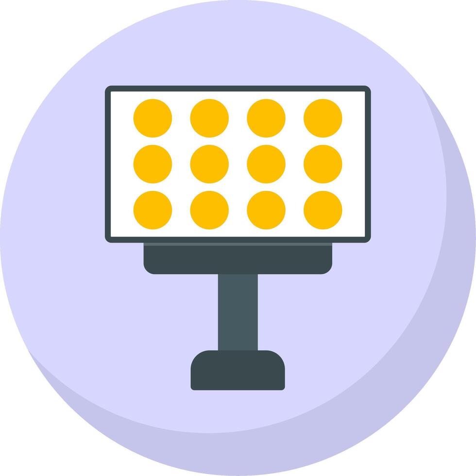 Stadium Lights Flat Bubble Icon vector