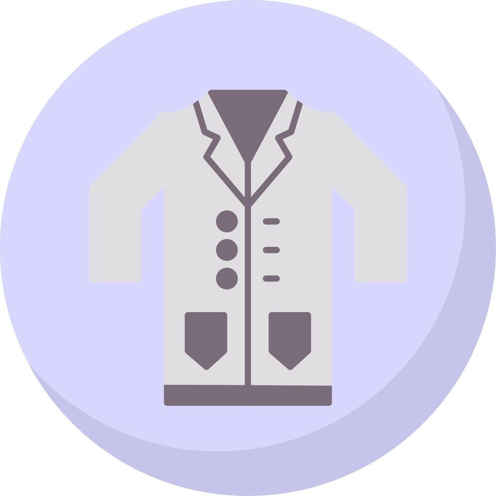 Lab Coat Flat Bubble Icon vector