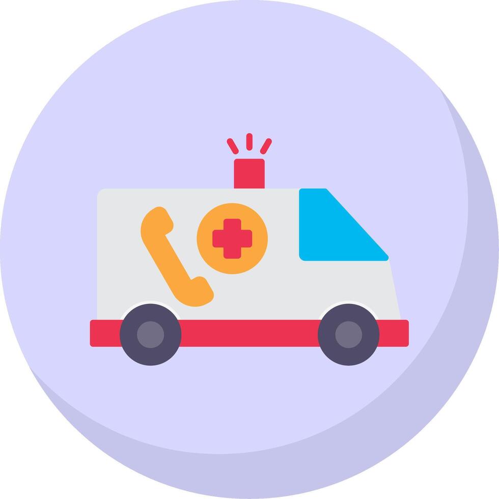 Emergency Flat Bubble Icon vector