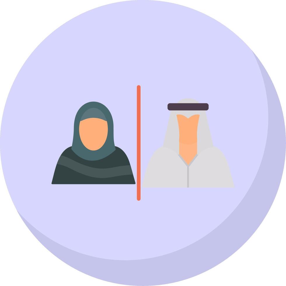 Divorce Flat Bubble Icon vector